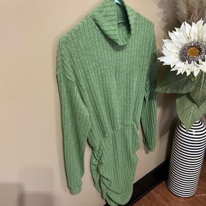 Green Turtleneck Sweater